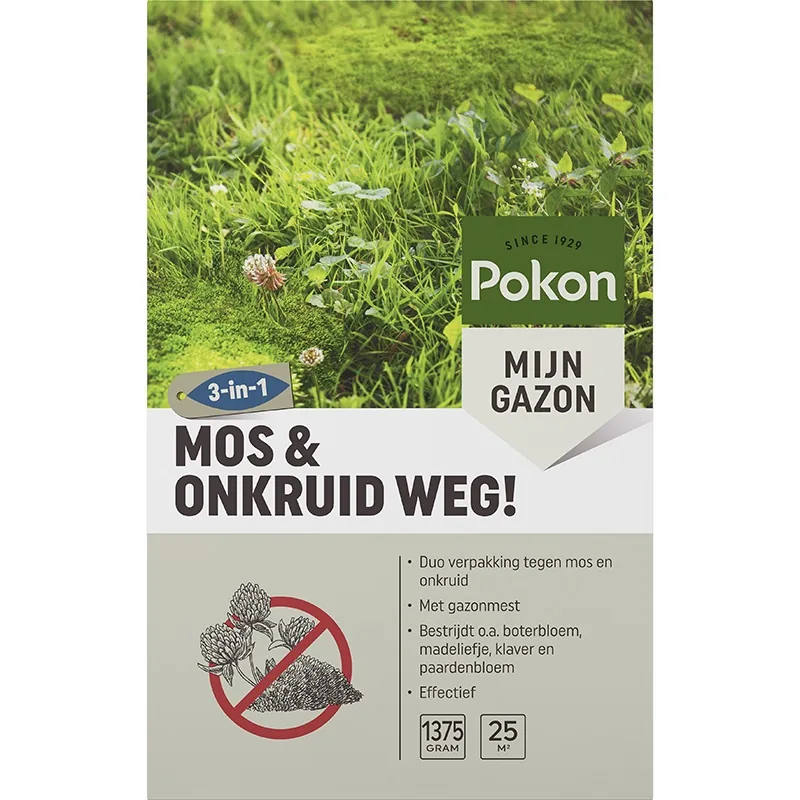Pokon Mos en Onkruid Weg! 25 m² (duopakket)