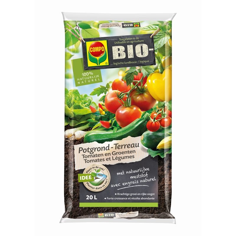 Bio Potgrond Tomaten & Groenten 20 L