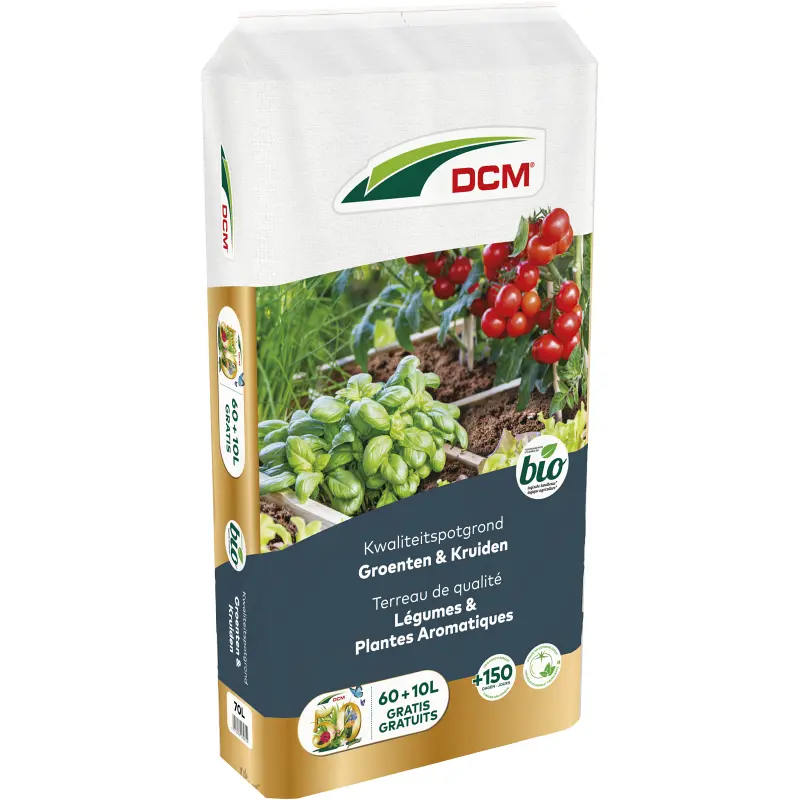 DCM Potgrond Groenten & Kruiden 60 + 10 liter GRATIS