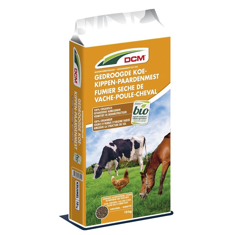 Gedroogde Koe-Kippen-Paardenmest 10kg
