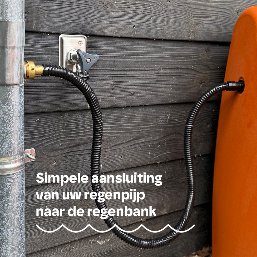 Regenbank lichtgrijs graniet 500 liter (regenton)