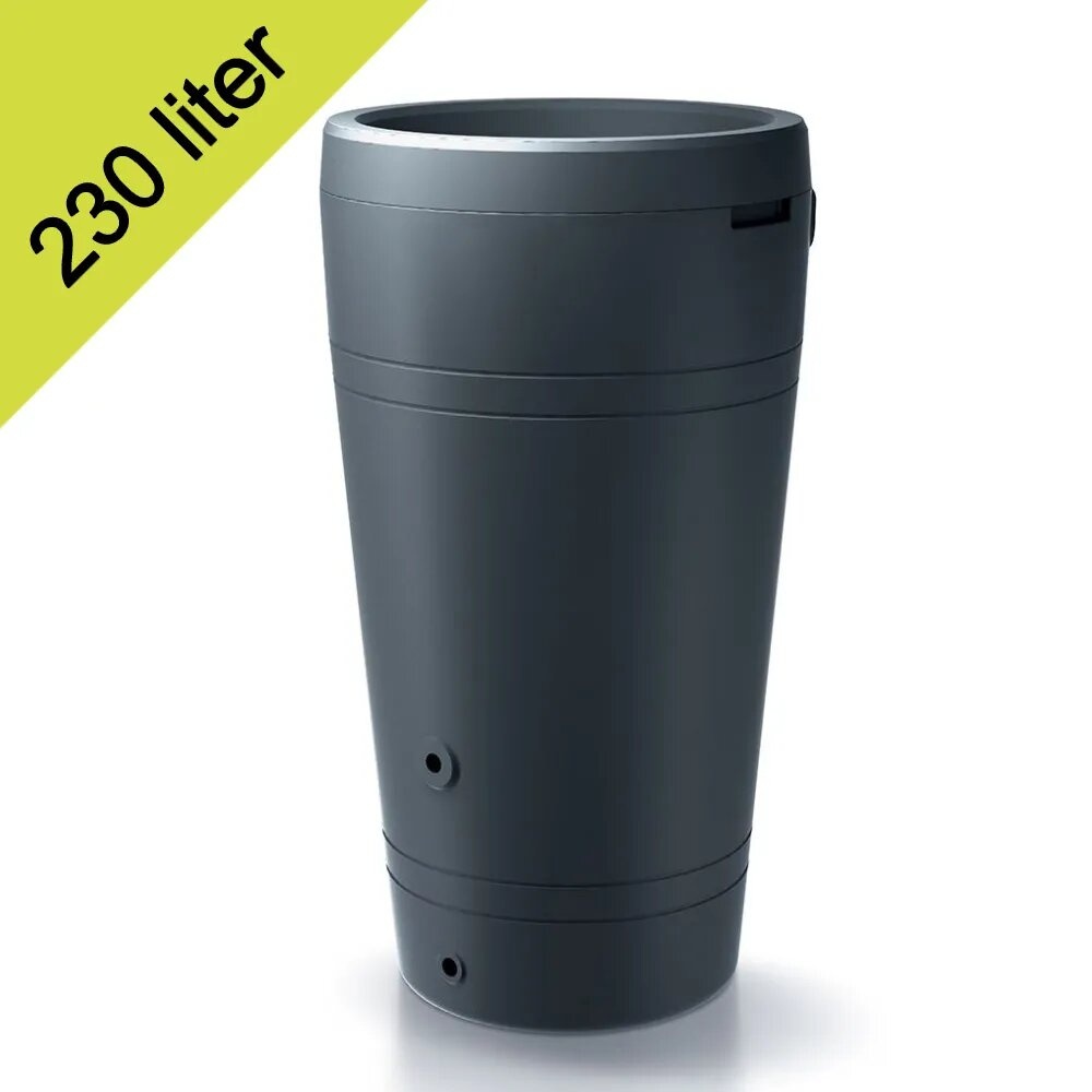 Regenton met plantenbak  230 liter antraciet