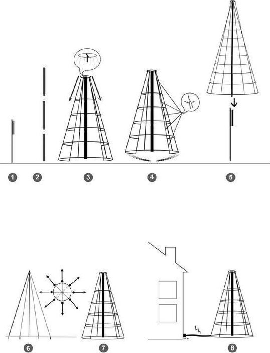 LED Twinkel kerstboom voor buitengebruik (3mtr)