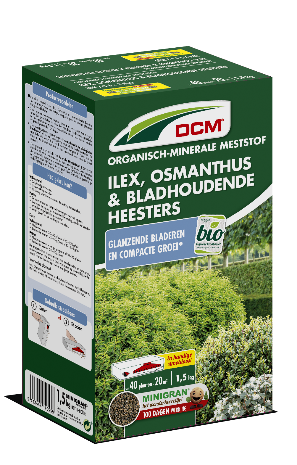 Meststof Ilex, Osmantus & Bladhoudende heesters (1,5 kg)