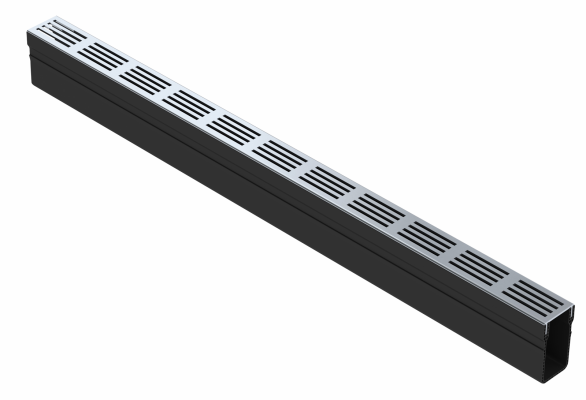 Slimline afwateringsgoot 100 cm Aluminium