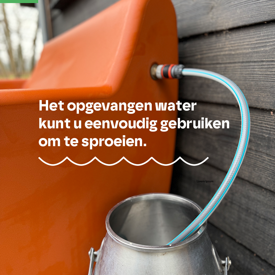 Regenbank lichtgrijs graniet 500 liter (regenton)