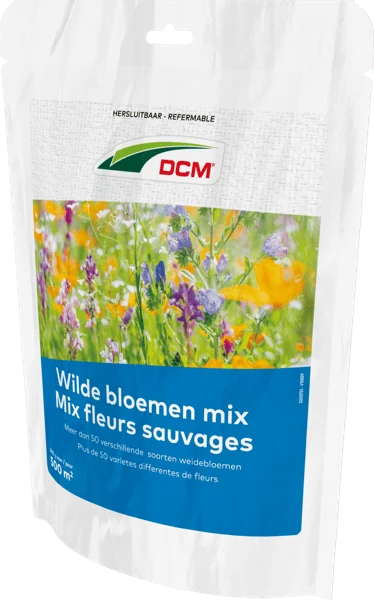 DCM Wilde Bloemen Mix 500 gr, schuin vooraanzicht van rechts