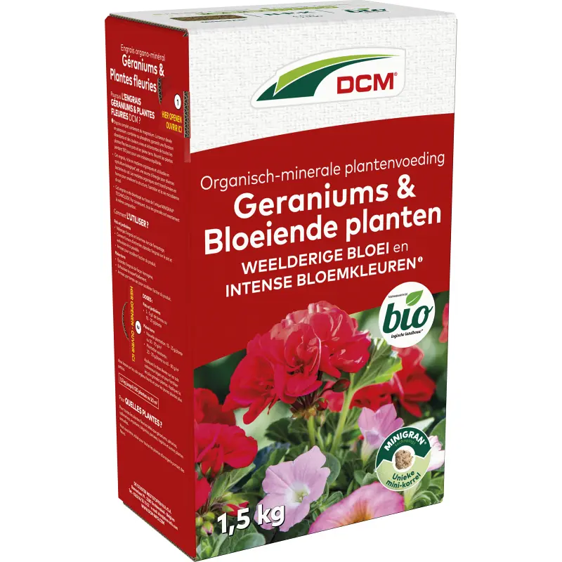DCM Plantenvoeding Geraniums & Bloeiende Planten 1,5 kg