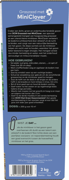 DCM Graszaad met Miniclover 100 M2 (2kg)