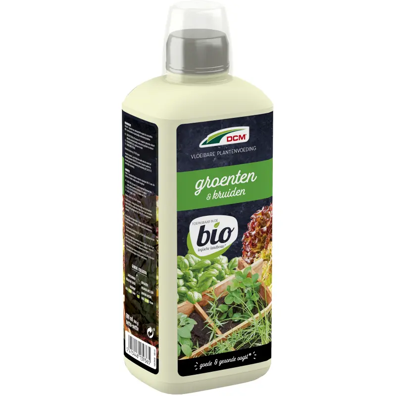 DCM Vloeibare Plantenvoeding Groenten & Kruiden 0,8 L