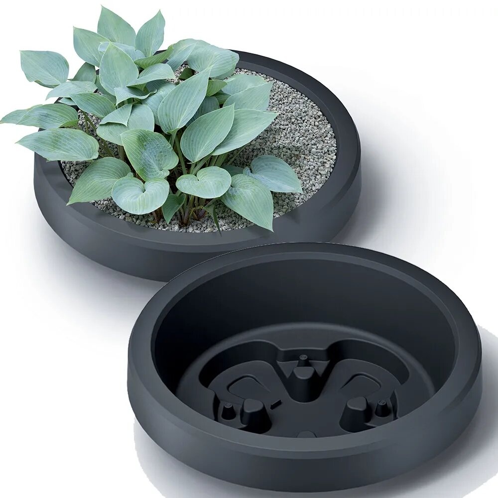 Regenton met plantenbak  230 liter antraciet