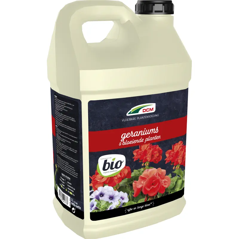 DCM Vloeibare Plantenvoeding Geraniums & Bloeiende Planten 5 L