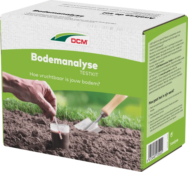 DCM Bodemanalyse Testkit 1 st, schuin vooraanzicht van rechts