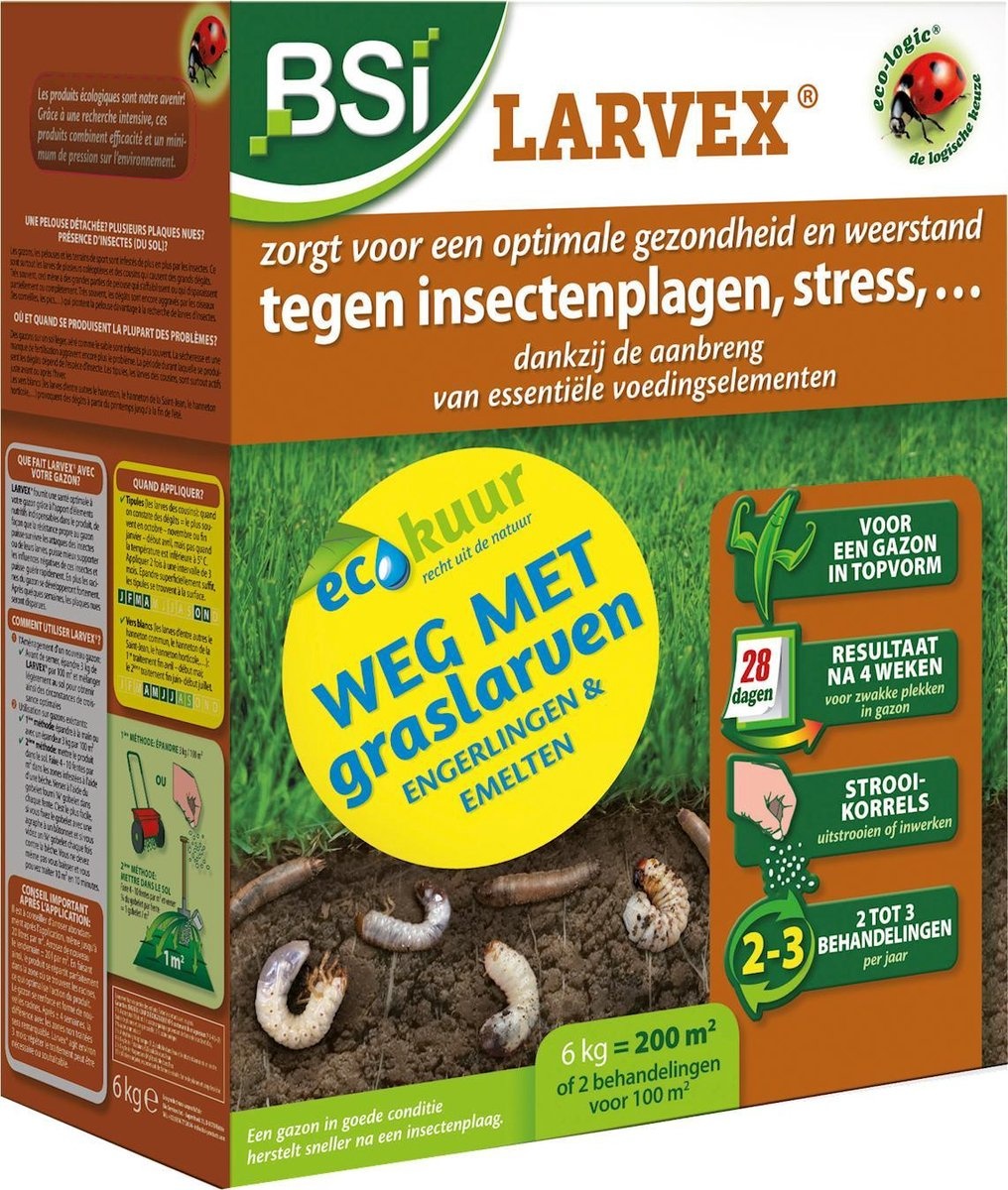 Larvex tegen engerlingen en emelten, 200m2 6KG