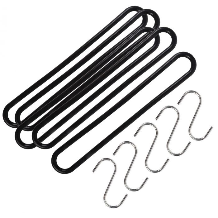 Spanrubbers 25cm + S-haak (5 stuks)