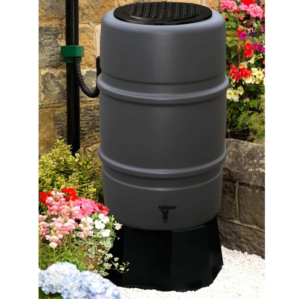 Regenton rond 227 ltr antraciet