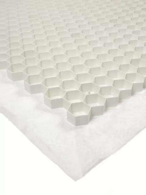 Grindrooster met worteldoek EuroGravel Plus Wit 120x100x3 cm