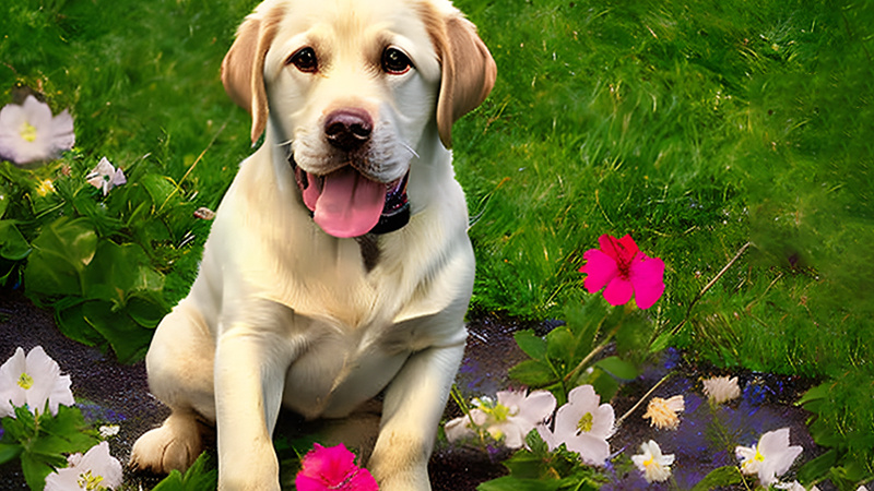 hond-in-tuin-met-cacaodoppen