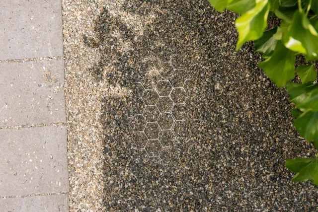 Grindrooster met worteldoek EuroGravel Plus Wit 120x100x3 cm