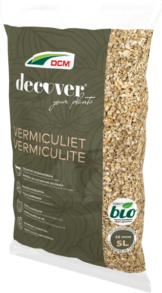 DCM Decover® Vermiculiet 5 L, schuin vooraanzicht van rechts