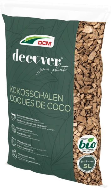 DCM Decover® Kokosschalen 5 L, schuin vooraanzicht van rechts