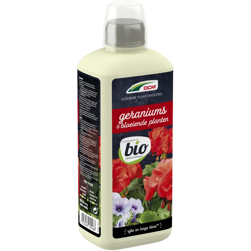 DCM Vloeibare Plantenvoeding Geraniums & Bloeiende Planten 0,8 L